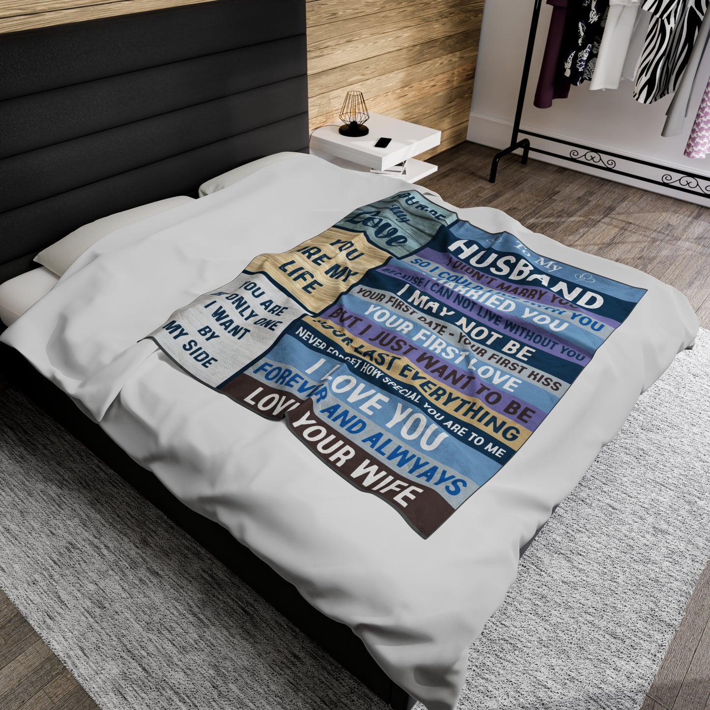 To My Husband | Velveteen Plush Blanket