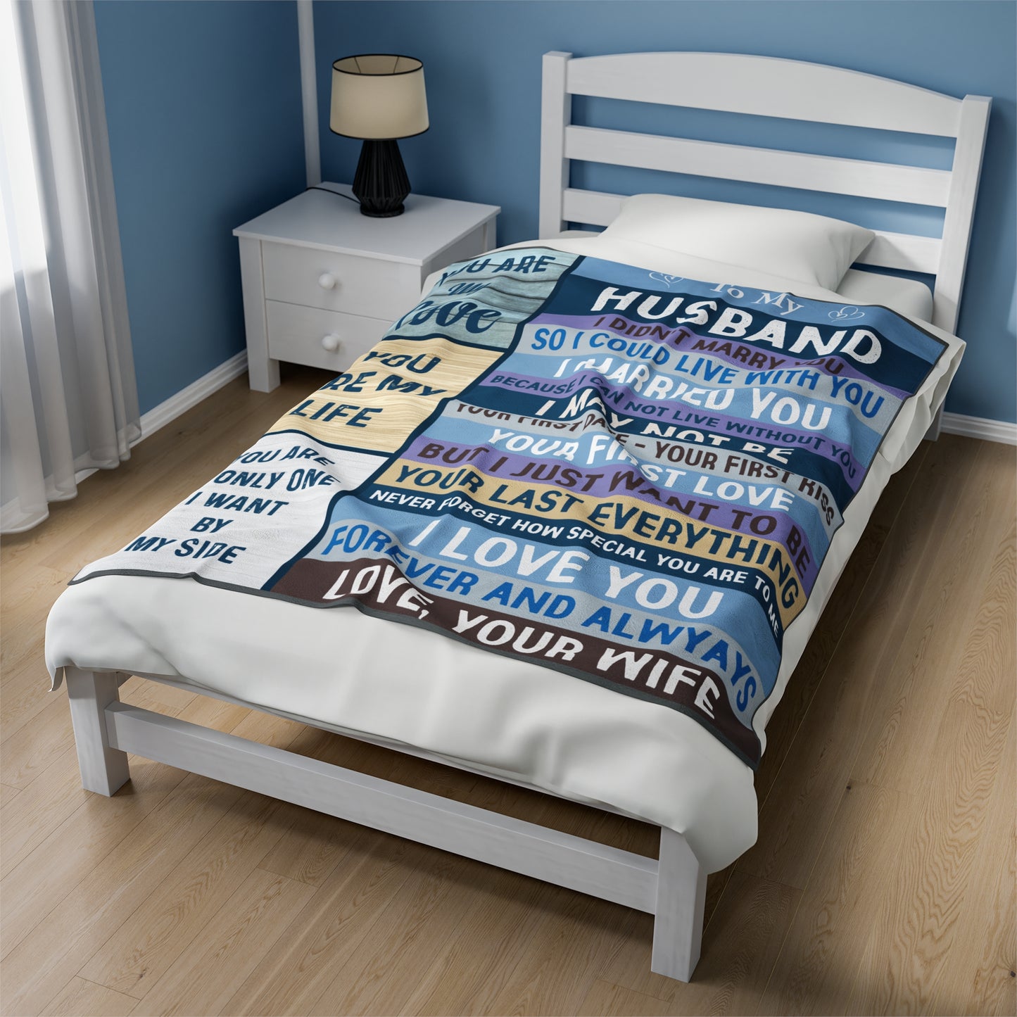 To My Husband | Velveteen Plush Blanket