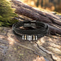 To My Son/Handsome Leather and stainless steel bracelet