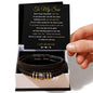 To My Son/Handsome Leather and stainless steel bracelet