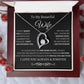 BW To My Wife/ Forever love necklace and message