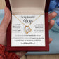 WB To my wife/forever love necklace and message