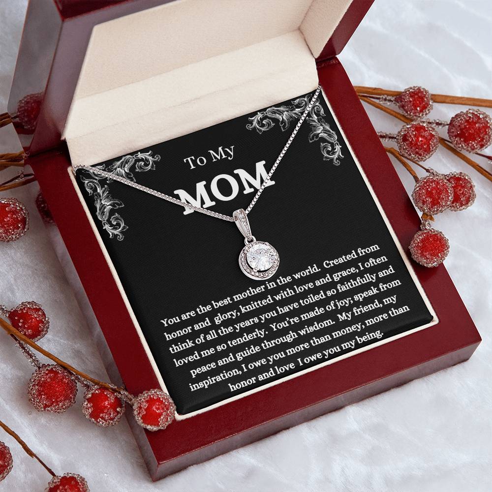 To My Mom beautiful necklace & message card