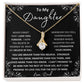 To My Beautiful Daughter Love Dad | Necklace and Message card