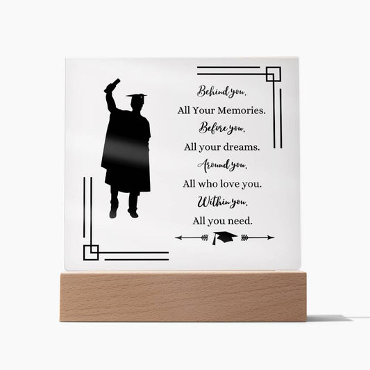 Male Graduate Silhouette Acrylic