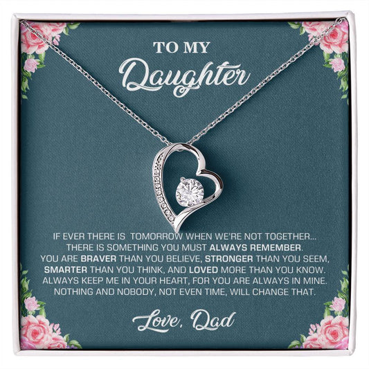 To My Daughter | You Are Braver Than You believe - Forever Love Necklace