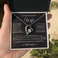 BW To My Wife/ Forever love necklace and message