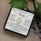 WB To my wife/forever love necklace and message