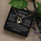 BW To My Wife/ Forever love necklace and message